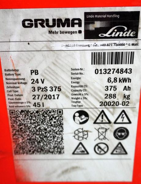 GRUMA 24 Volt 3 PzS 375 Ah - Baterai: gambar 5 GRUMA 24 Volt 3 PzS 375 Ah - Baterai: gambar 5
