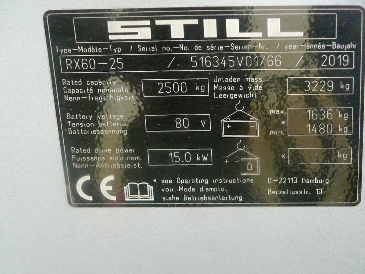 Forklift listrik Still RX60-25: gambar 11 Forklift listrik Still RX60-25: gambar 11