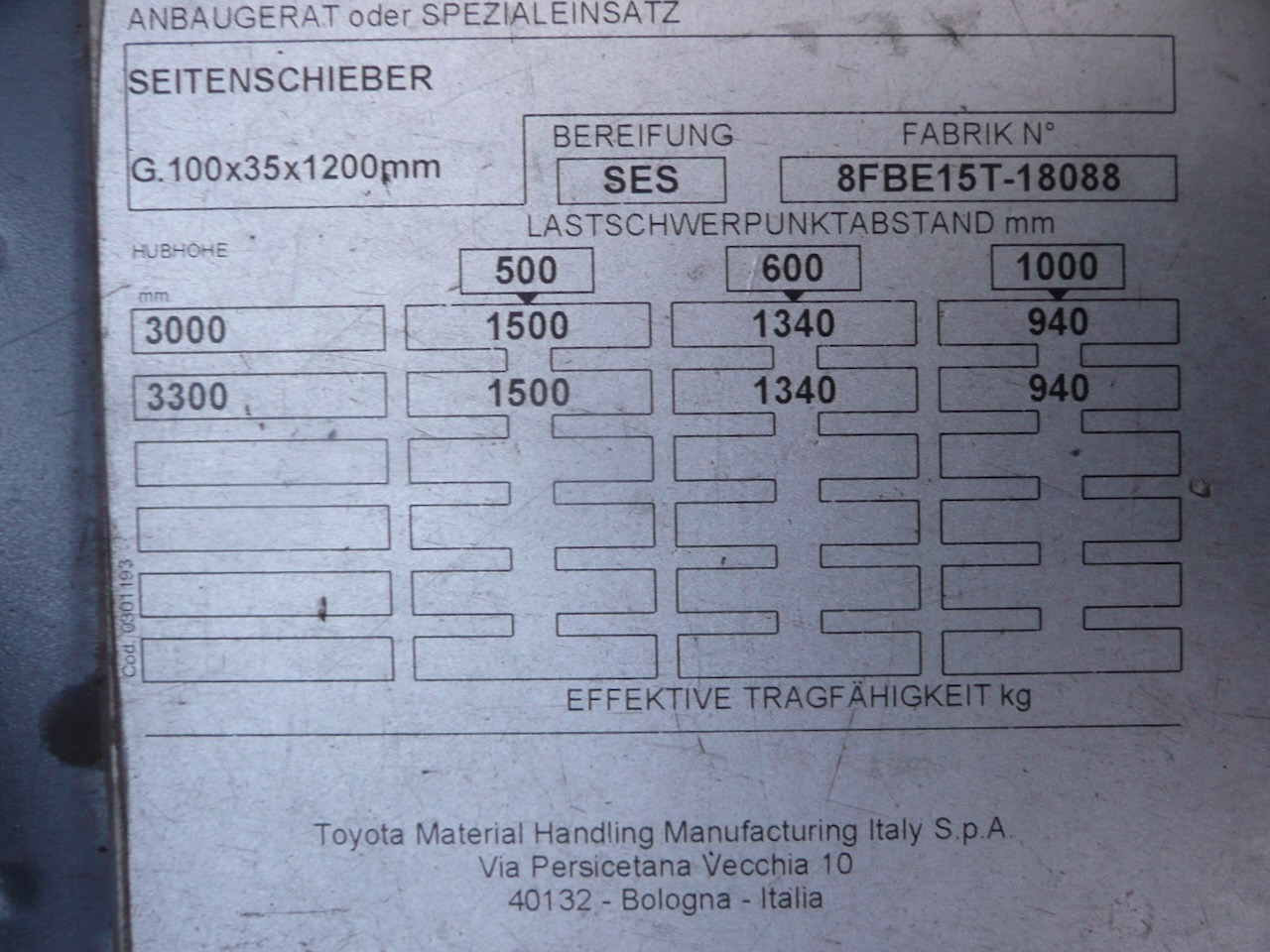 Forklift listrik Toyota 8FBE15T: gambar 10