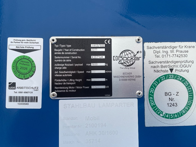 Böcker AHK 30/1600 - Derek semua medan: gambar 3 Böcker AHK 30/1600 - Derek semua medan: gambar 3