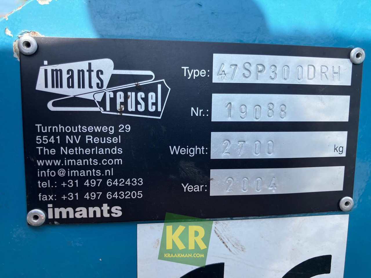 47 SP300 DRH spitmachine Imants - Rotavator: gambar 4 47 SP300 DRH spitmachine Imants - Rotavator: gambar 4