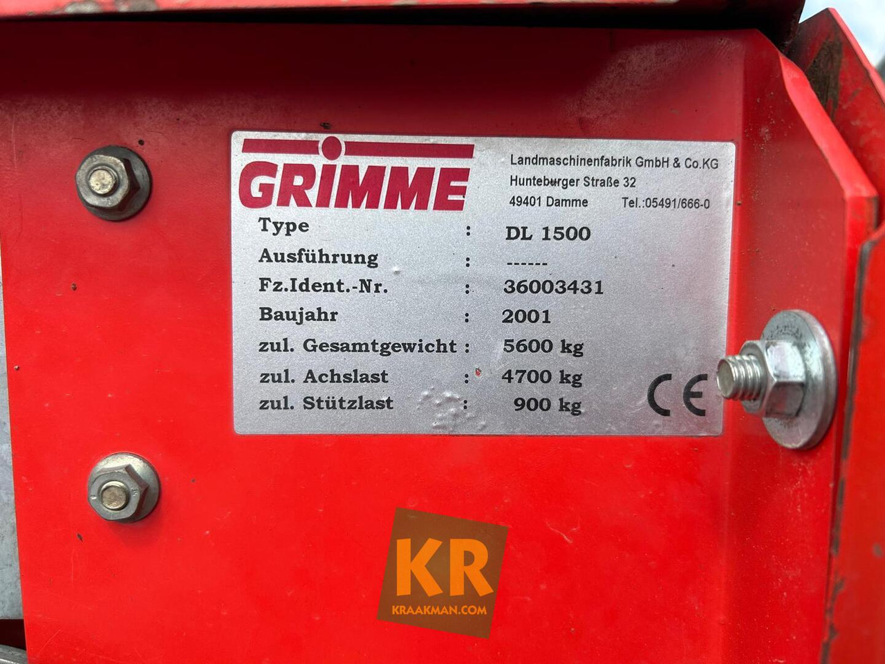 Grimme dl 1500 - Mesin pemanen kentang: gambar 1 Grimme dl 1500 - Mesin pemanen kentang: gambar 1