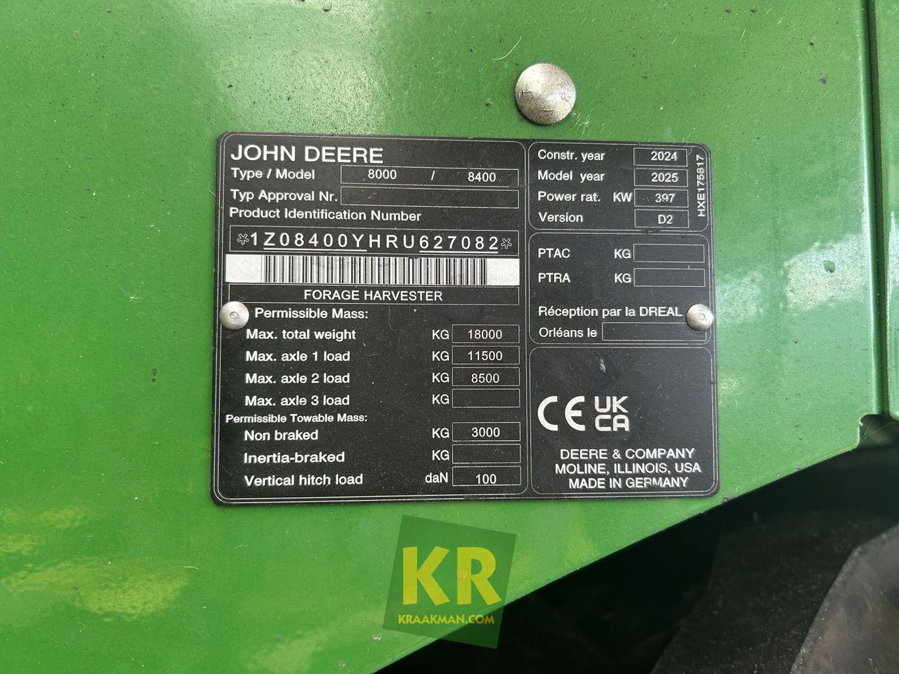John Deere 8400 - Pemanen hijauan: gambar 3 John Deere 8400 - Pemanen hijauan: gambar 3