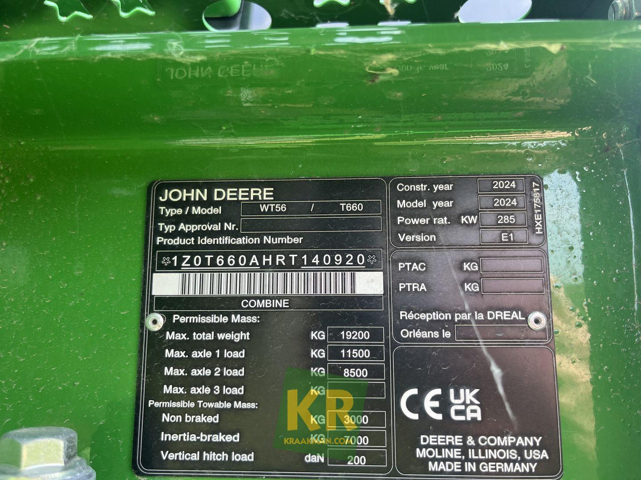 Pemanen gabungan baru T660 John Deere: gambar 12