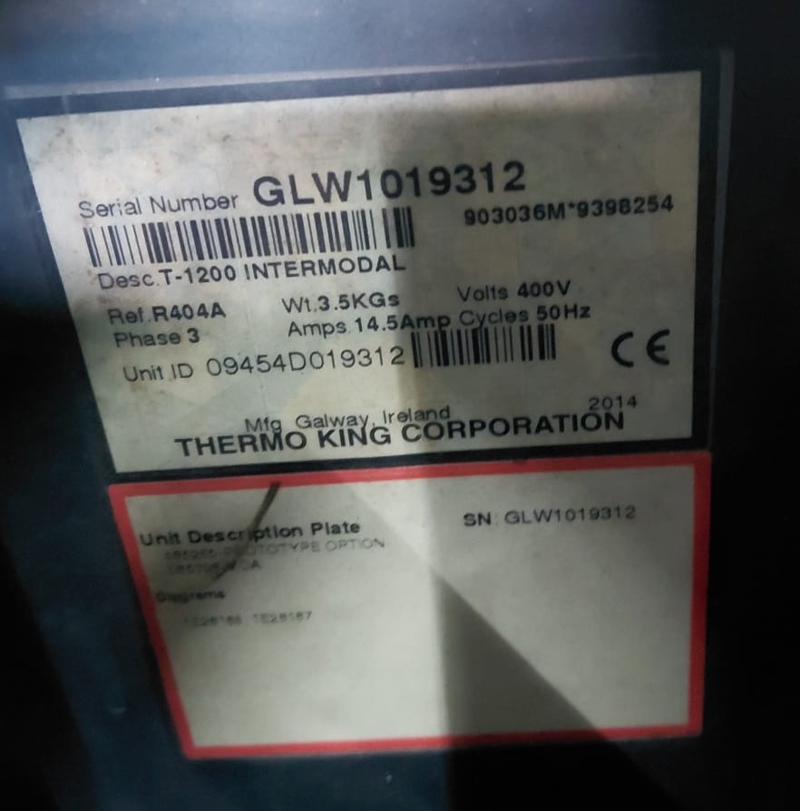 Thermo King T-1200 S/N : GLW1019312 - Unit kulkas: gambar 2 Thermo King T-1200 S/N : GLW1019312 - Unit kulkas: gambar 2