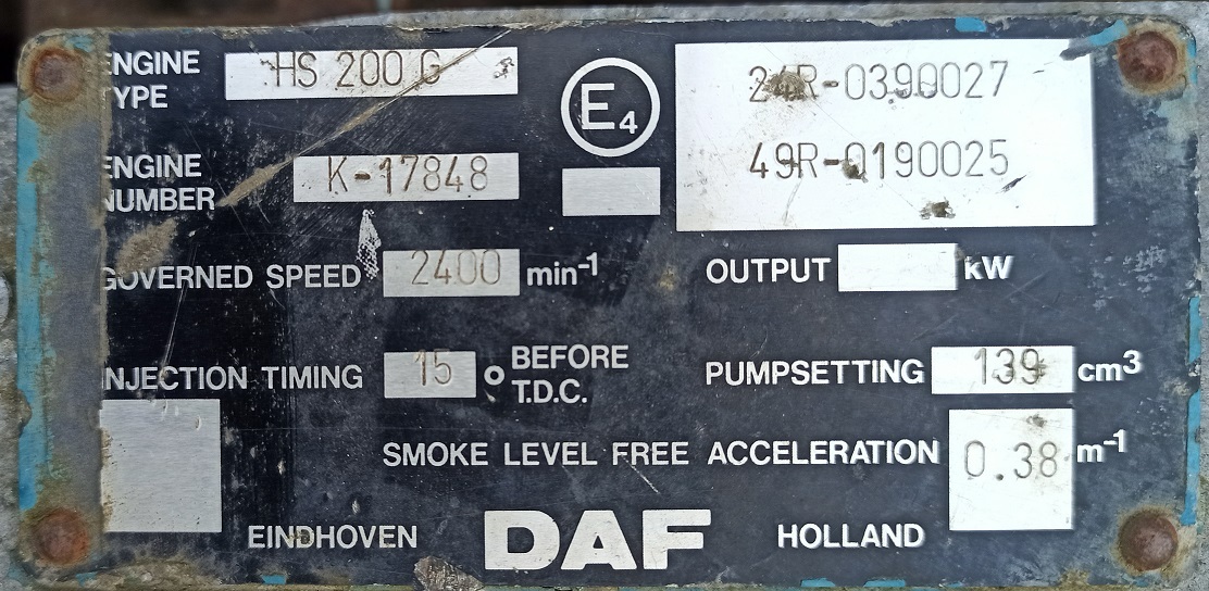 DAF HS200 G ATI F2700 BOVA - Suku Cadang Mesin untuk Truk: gambar 1 DAF HS200 G ATI F2700 BOVA - Suku Cadang Mesin untuk Truk: gambar 1