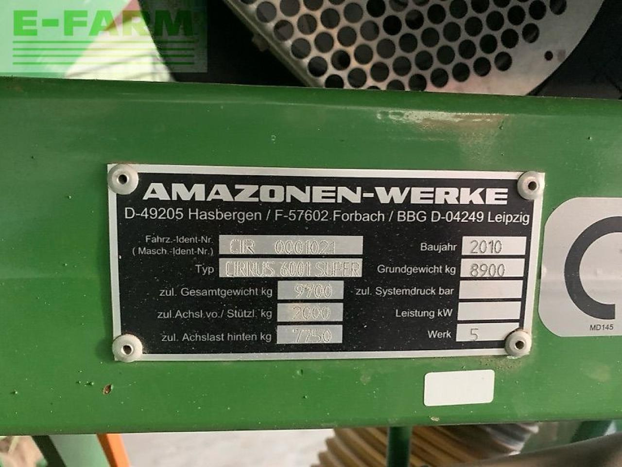Amazone cirrus 6001 super - Bor benih: gambar 3 Amazone cirrus 6001 super - Bor benih: gambar 3