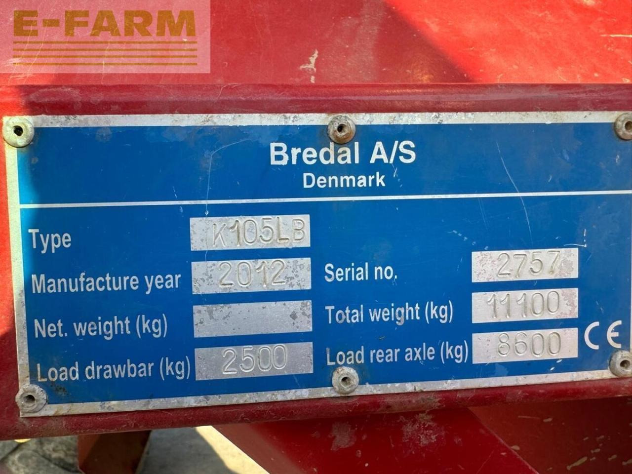 Bredal k105lb - Penyebar pupuk: gambar 4 Bredal k105lb - Penyebar pupuk: gambar 4