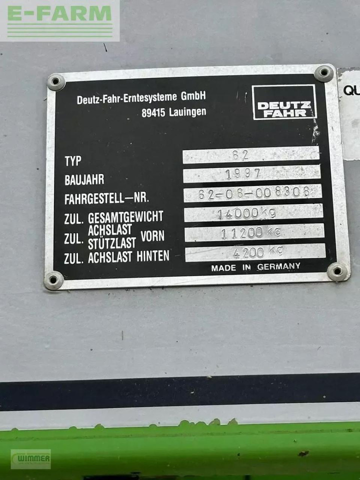 Pemanen gabungan Deutz-Fahr 4075 balance - (gebrauchter deutz fahr 4075): gambar 22 Pemanen gabungan Deutz-Fahr 4075 balance - (gebrauchter deutz fahr 4075): gambar 22