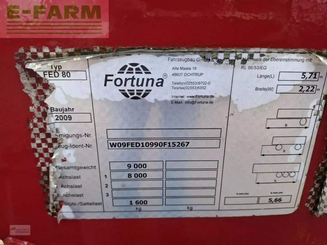 Fortuna fed 80 mit hydr. heckklappe - Trailer jungkit pertanian/ Tempat sampah: gambar 5 Fortuna fed 80 mit hydr. heckklappe - Trailer jungkit pertanian/ Tempat sampah: gambar 5