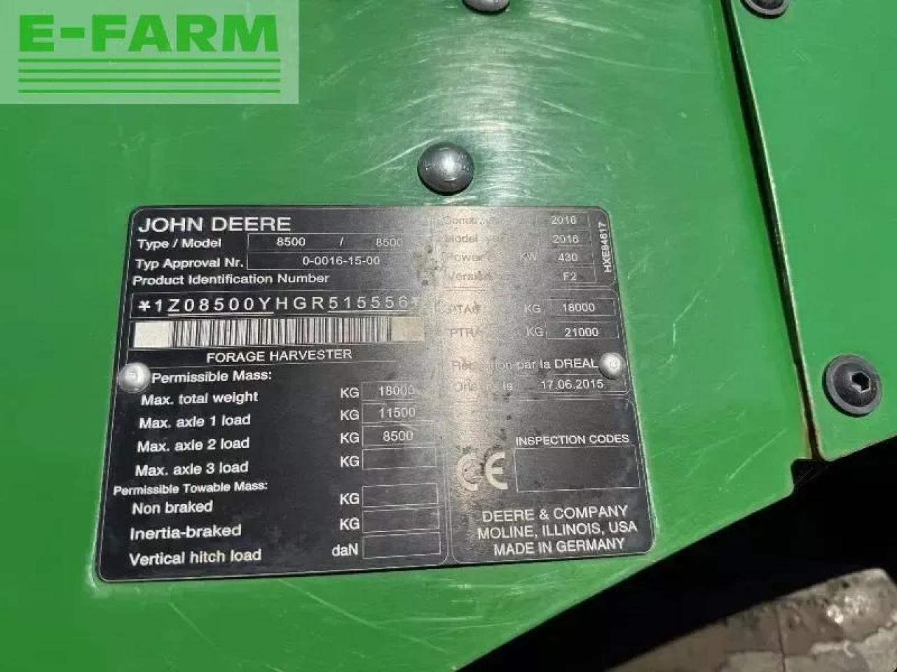 John Deere 8500 - Pemanen hijauan: gambar 4 John Deere 8500 - Pemanen hijauan: gambar 4