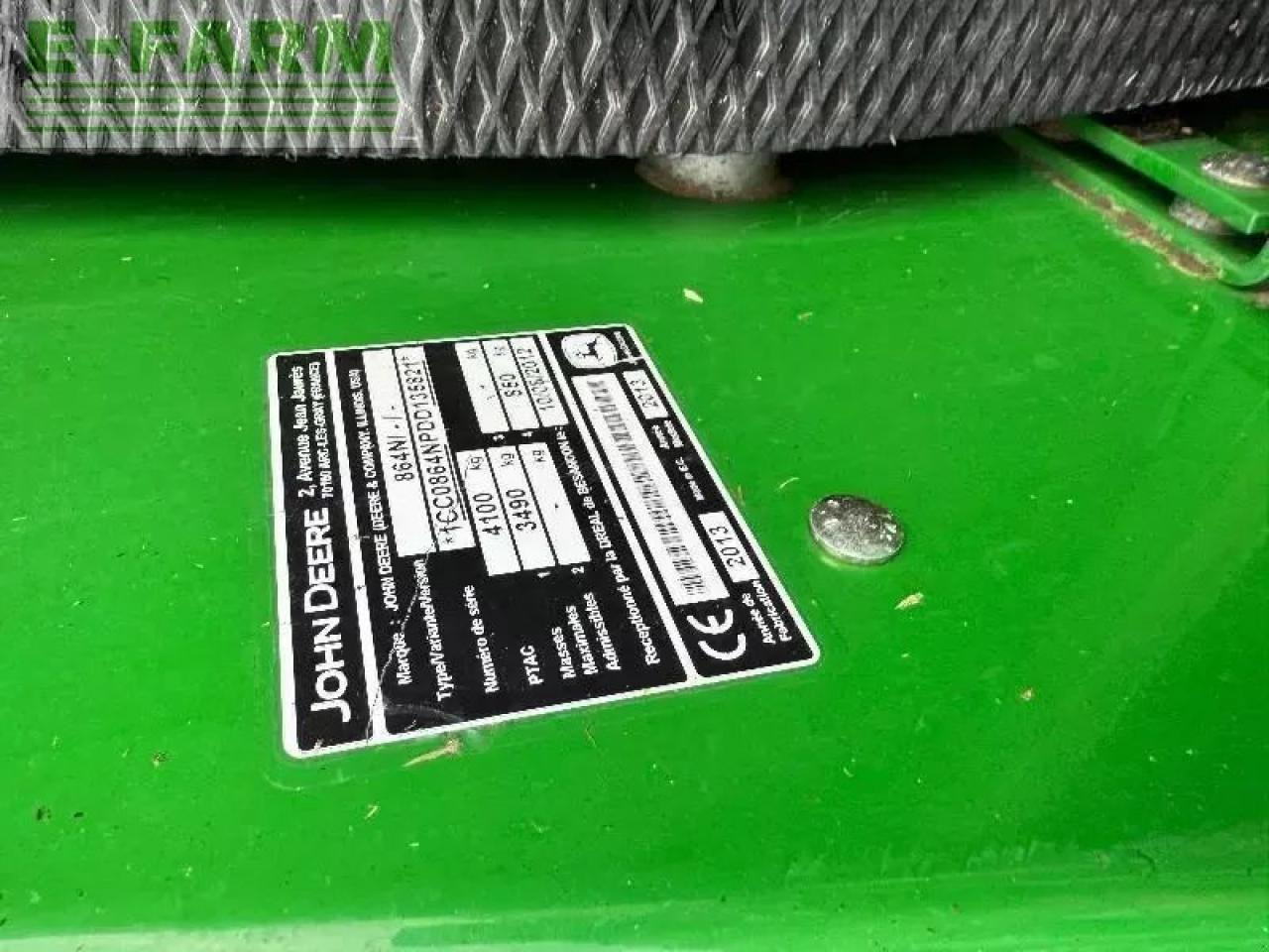 Baler persegi John Deere 864: gambar 7