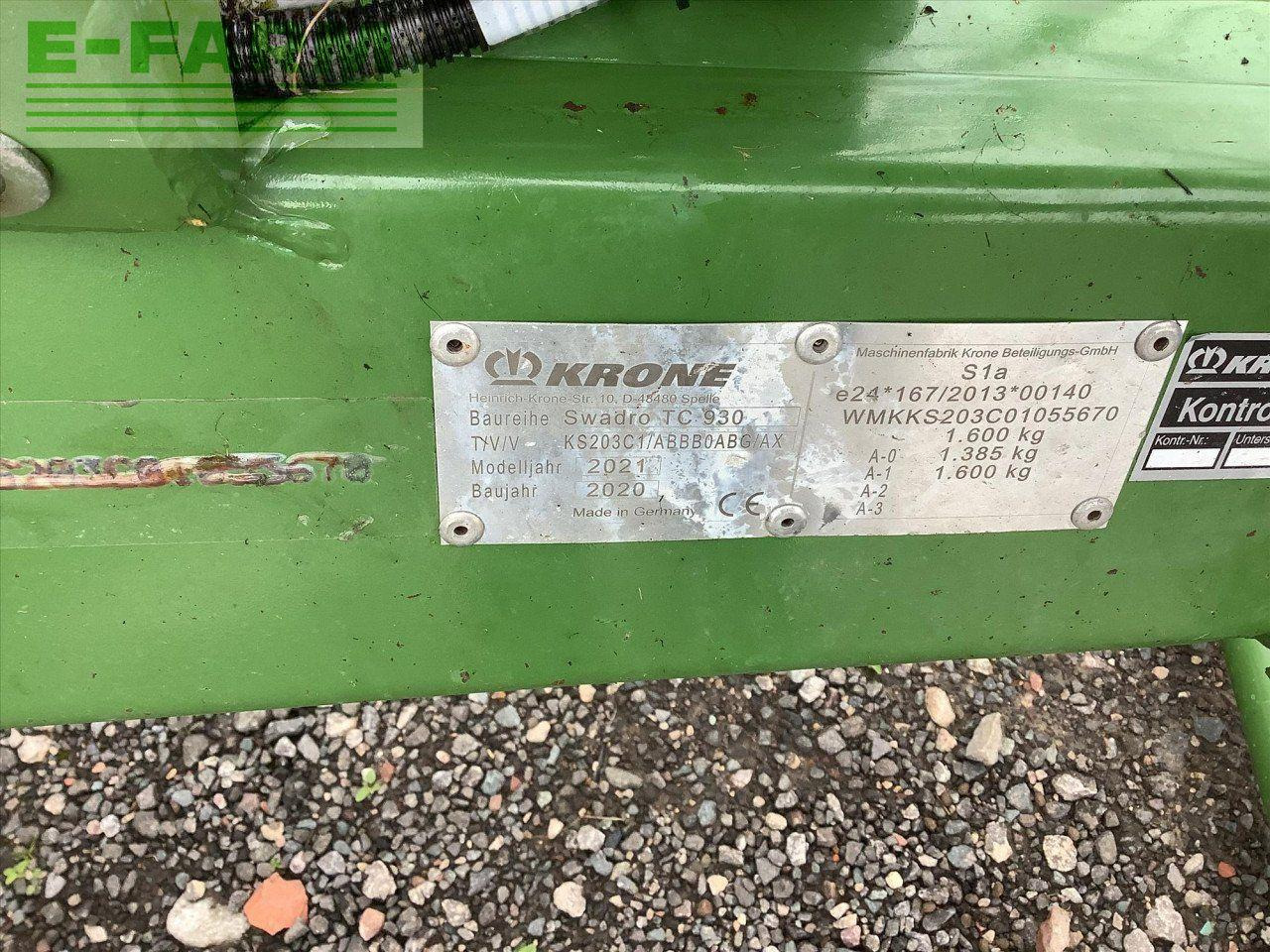 Krone SWADRO TC930 - Tedder/ Menyapu: gambar 3 Krone SWADRO TC930 - Tedder/ Menyapu: gambar 3