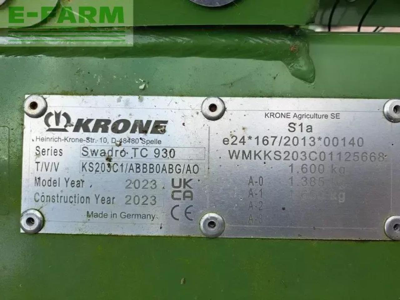 Krone swadro tc 930 - Tedder/ Menyapu: gambar 4 Krone swadro tc 930 - Tedder/ Menyapu: gambar 4