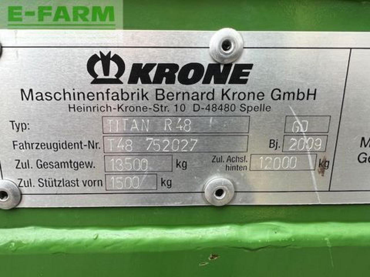 Krone titan r 48 gd - Trailer jungkit pertanian/ Tempat sampah: gambar 5 Krone titan r 48 gd - Trailer jungkit pertanian/ Tempat sampah: gambar 5
