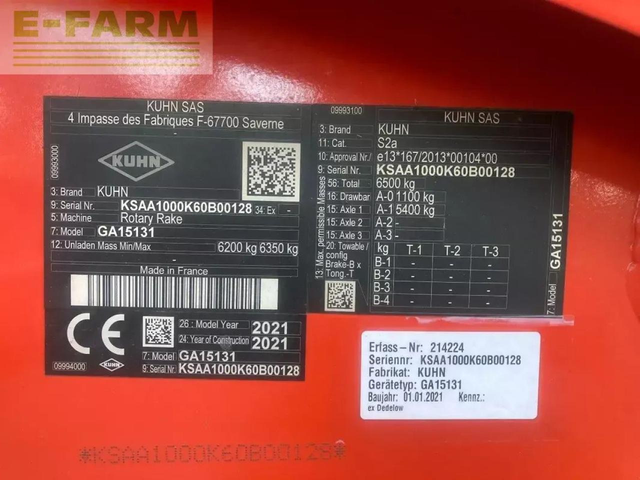 Tedder/ Menyapu Kuhn ga 15131: gambar 12