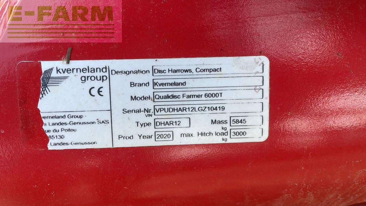 Kverneland Qualidisc Farmer 6000T - Garu cakram: gambar 5 Kverneland Qualidisc Farmer 6000T - Garu cakram: gambar 5