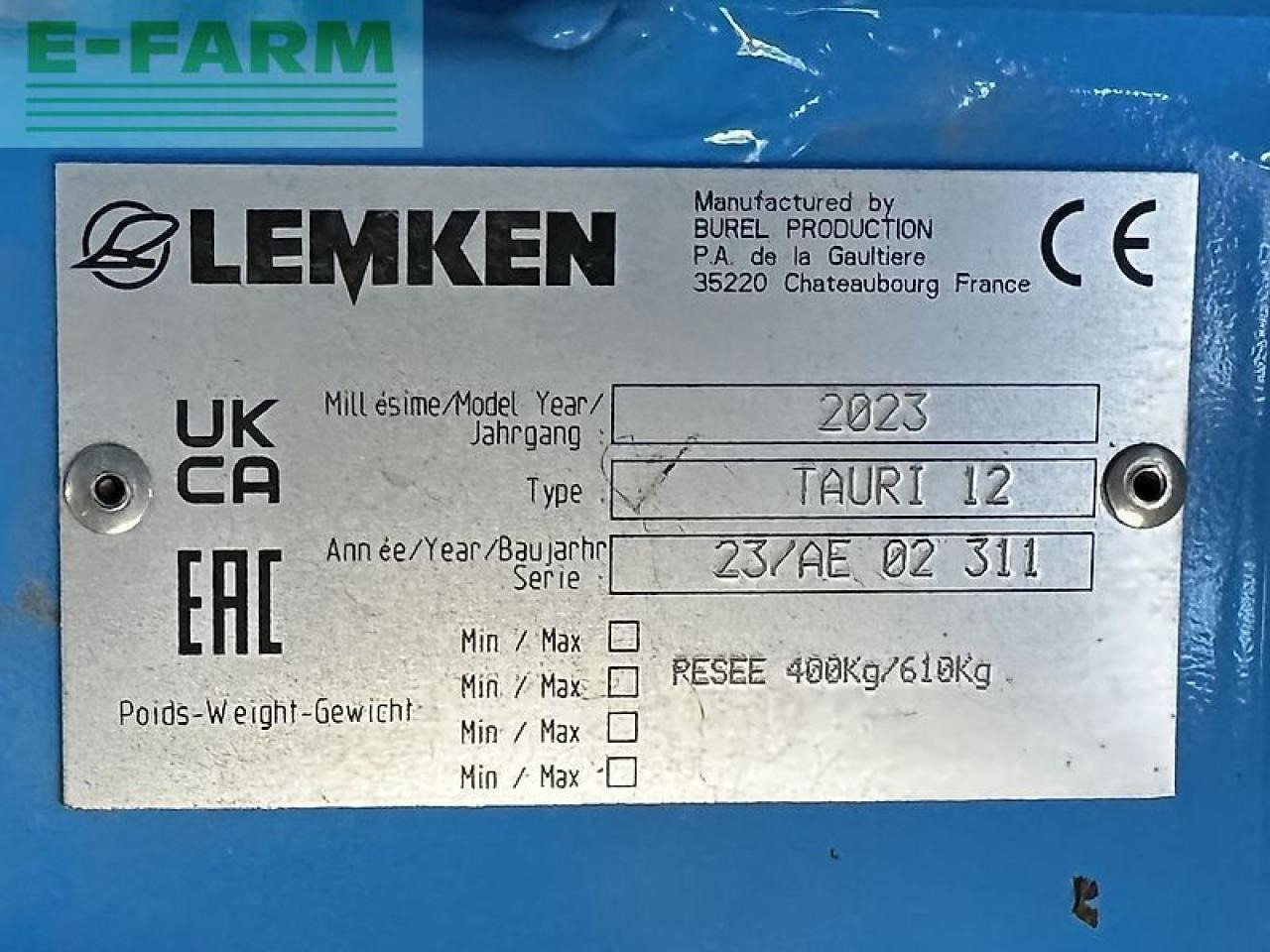 Lemken tauri 12/2150 - Penyebar pupuk: gambar 2 Lemken tauri 12/2150 - Penyebar pupuk: gambar 2