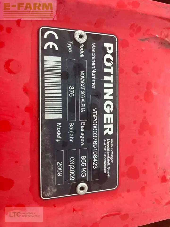 Pöttinger Novacat 306 Alpha - Mesin pemotong padang rumput: gambar 5 Pöttinger Novacat 306 Alpha - Mesin pemotong padang rumput: gambar 5