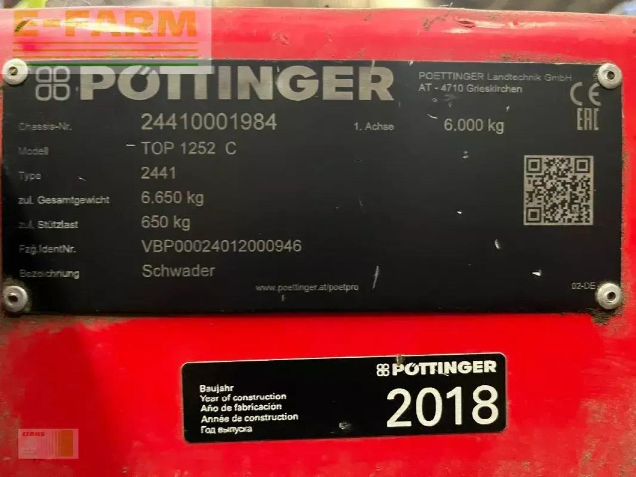 Pöttinger top 1252 c - Tedder/ Menyapu: gambar 3 Pöttinger top 1252 c - Tedder/ Menyapu: gambar 3