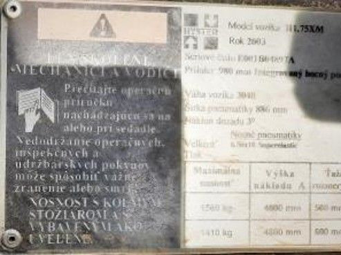 Hyster H1.75XM - Forklift: gambar 2 Hyster H1.75XM - Forklift: gambar 2