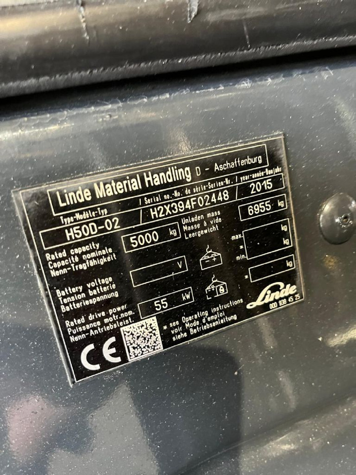 Linde H50D-02 - Forklift diesel: gambar 3 Linde H50D-02 - Forklift diesel: gambar 3