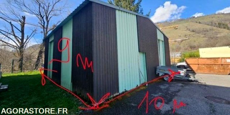 BATIMENT DEJA DEMONTEE 10 X 9 M AVEC BARDAGES ET PORTES - Kontainer konstruksi: gambar 1 BATIMENT DEJA DEMONTEE 10 X 9 M AVEC BARDAGES ET PORTES - Kontainer konstruksi: gambar 1