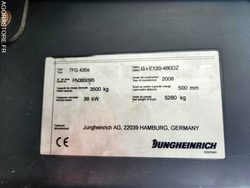 CHARIOT JUNGHEINRICH DFG 435s 480DZ - 2008 / 3260 HEURES - Forklift: gambar 4 CHARIOT JUNGHEINRICH DFG 435s 480DZ - 2008 / 3260 HEURES - Forklift: gambar 4