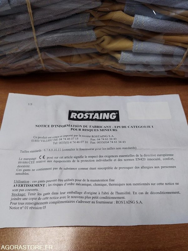 GANTS CUIR AVEC LONGUE MANCHETTE TAILLE 7 - LOT 70 PAIRES - Peralatan dan perlengkapan: gambar 2 GANTS CUIR AVEC LONGUE MANCHETTE TAILLE 7 - LOT 70 PAIRES - Peralatan dan perlengkapan: gambar 2
