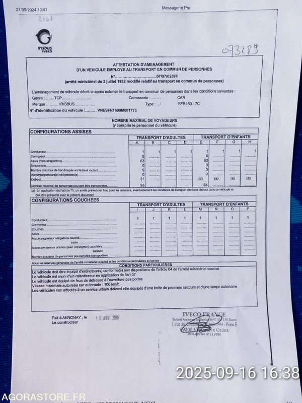 IVECO BUS CROSSWAY N°073289 - Bus sekolah: gambar 2 IVECO BUS CROSSWAY N°073289 - Bus sekolah: gambar 2