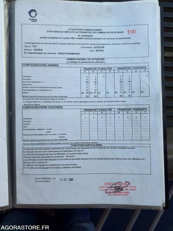 IVECO BUS CROSSWAY N°093403 - Bus sekolah: gambar 5 IVECO BUS CROSSWAY N°093403 - Bus sekolah: gambar 5