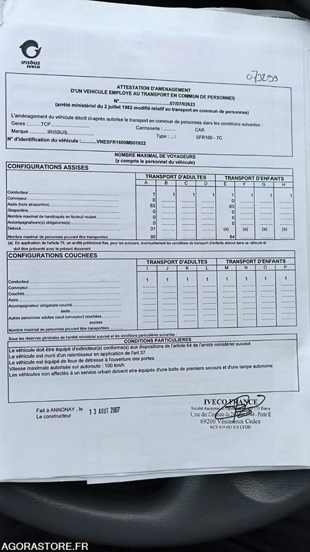 IVECO CROSSWAY - 2007 / 531483 KM - BQ127TH - 073299 - Bus sekolah: gambar 4 IVECO CROSSWAY - 2007 / 531483 KM - BQ127TH - 073299 - Bus sekolah: gambar 4