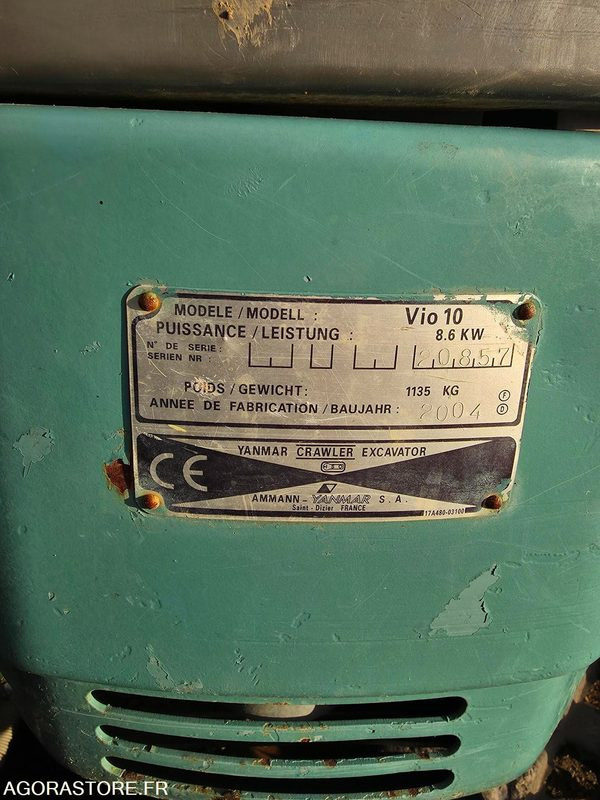 Ekskavator mini MINI-PELLE YANMAR VIO 10 - 2004 - 1952 HEURES: gambar 6 Ekskavator mini MINI-PELLE YANMAR VIO 10 - 2004 - 1952 HEURES: gambar 6