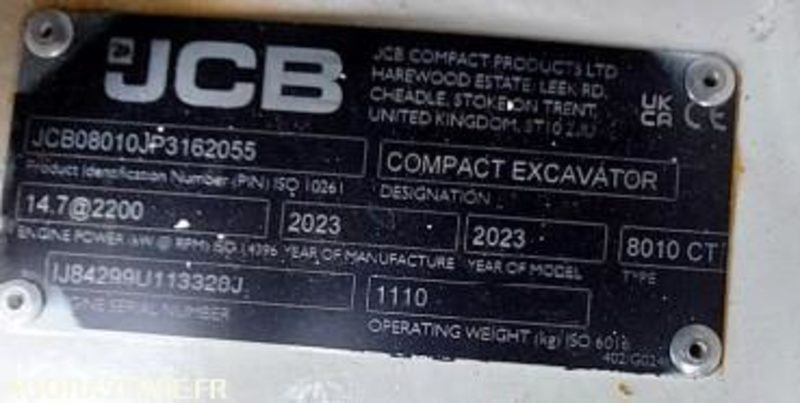 Mini Pelle 1T JCB 8010CTS + Remorque - 2023 / (NEUVE) 19 HEURES (EMF201) - Ekskavator mini: gambar 4 Mini Pelle 1T JCB 8010CTS + Remorque - 2023 / (NEUVE) 19 HEURES (EMF201) - Ekskavator mini: gambar 4