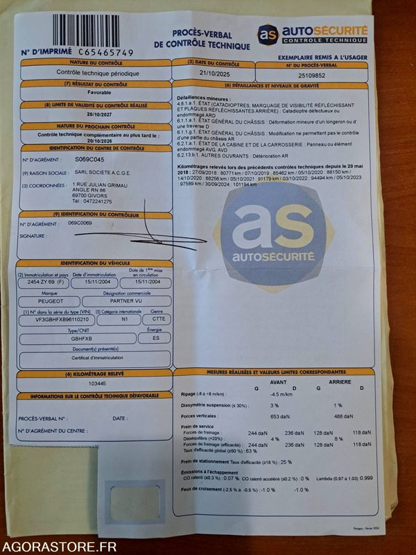 Van kecil PEUGEOT PARTNER 103583kms 2004: gambar 14 Van kecil PEUGEOT PARTNER 103583kms 2004: gambar 14