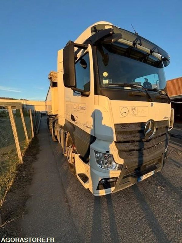 TRACTEUR 4X2 MERCEDES ACTROS 1845 2018 385 000 KM + BENNE ALUMINIUM SHMITZ 2016 - Tractor head: gambar 3 TRACTEUR 4X2 MERCEDES ACTROS 1845 2018 385 000 KM + BENNE ALUMINIUM SHMITZ 2016 - Tractor head: gambar 3