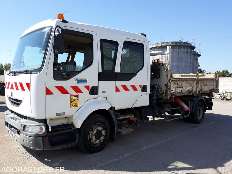 CAMION BI-BENNE + GRUE - PL RENAULT MILDIUM 180 DCI Db - 2003 / 263 610 KM - Truk: gambar 2 CAMION BI-BENNE + GRUE - PL RENAULT MILDIUM 180 DCI Db - 2003 / 263 610 KM - Truk: gambar 2