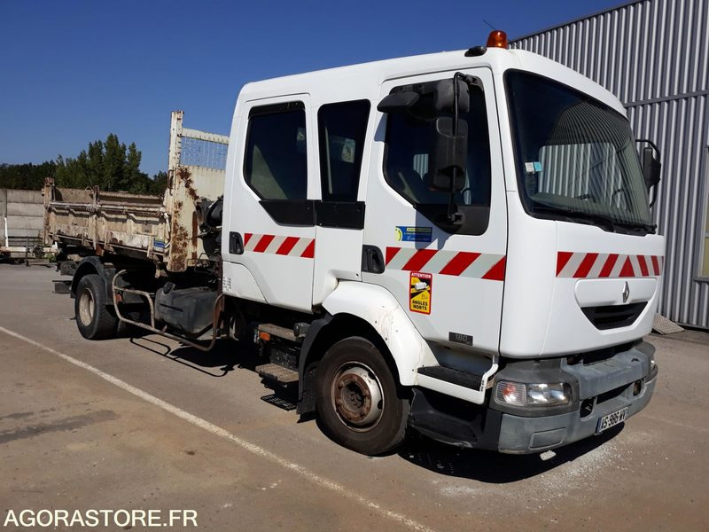 CAMION BI-BENNE + GRUE - PL RENAULT MILDIUM 180 DCI Db - 2003 / 263 610 KM - Truk: gambar 1 CAMION BI-BENNE + GRUE - PL RENAULT MILDIUM 180 DCI Db - 2003 / 263 610 KM - Truk: gambar 1