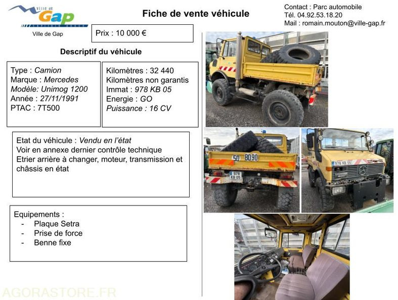 CAMION MERCEDES UNIMOG 1200 - Truk: gambar 1 CAMION MERCEDES UNIMOG 1200 - Truk: gambar 1