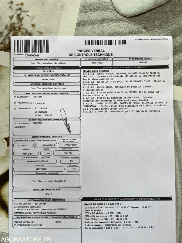 CAMION PLATEAU MERCEDES 15T - 2000 - Truk: gambar 5 CAMION PLATEAU MERCEDES 15T - 2000 - Truk: gambar 5