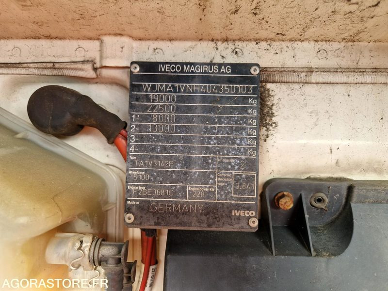 Truk Porteur Benne Grue Iveco 310 E5 - 2008 - 140755 Kms - DW524GX: gambar 12