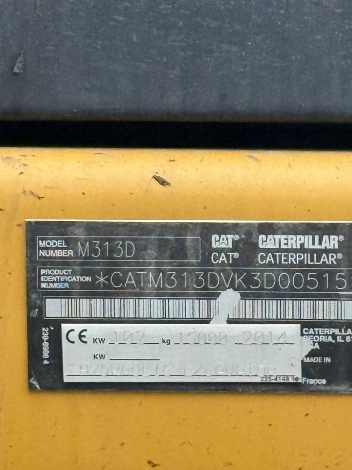 CAT 313 D - Ekskavator roda: gambar 3 CAT 313 D - Ekskavator roda: gambar 3