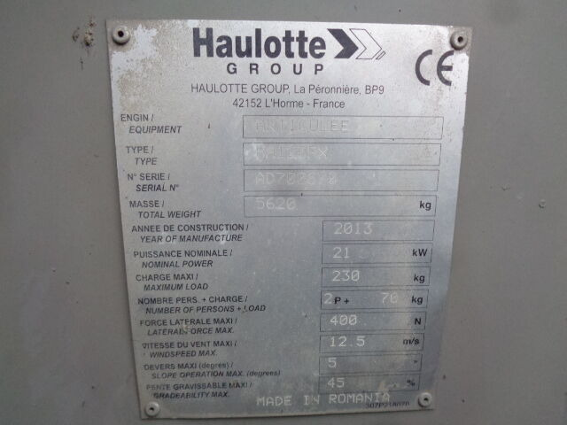 Haulotte HA120 - Boom artikulasi: gambar 3 Haulotte HA120 - Boom artikulasi: gambar 3