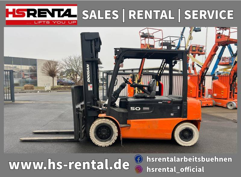 Doosan B50X5 5T 6m Triplex non-marking (1841) - Forklift listrik: gambar 1 Doosan B50X5 5T 6m Triplex non-marking (1841) - Forklift listrik: gambar 1