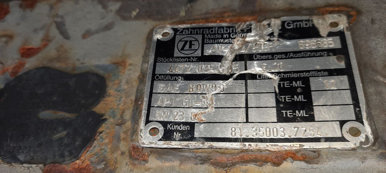 ZF Eaton Neoplan 660.4.22 Mersedes 407. Citara-2.84 DAF-1339G.2.93 Scania - As roda belakang untuk Bus: gambar 3 ZF Eaton Neoplan 660.4.22 Mersedes 407. Citara-2.84 DAF-1339G.2.93 Scania - As roda belakang untuk Bus: gambar 3