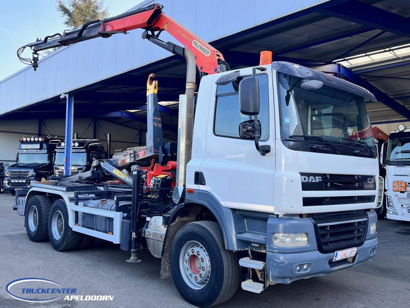 DAF CF 85.410 6x4 Bladgeveerd, Palfinger PK16001, Pallift - Hook lift, Truk derek: gambar 1 DAF CF 85.410 6x4 Bladgeveerd, Palfinger PK16001, Pallift - Hook lift, Truk derek: gambar 1