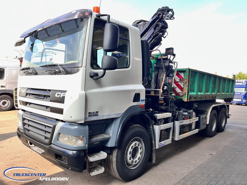 DAF CF 85.410 ATE, Hiab 166-3, 6x4 Big axle, Steel spring - Hook lift, Truk derek: gambar 3 DAF CF 85.410 ATE, Hiab 166-3, 6x4 Big axle, Steel spring - Hook lift, Truk derek: gambar 3