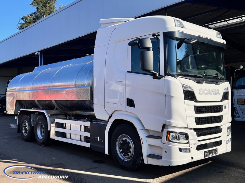Scania R500 NGS 15000 Liter, Retarder, Steering axle, Stainless steel - Edelstahlt, Milk - Milch - Water - Truk tangki: gambar 1 Scania R500 NGS 15000 Liter, Retarder, Steering axle, Stainless steel - Edelstahlt, Milk - Milch - Water - Truk tangki: gambar 1