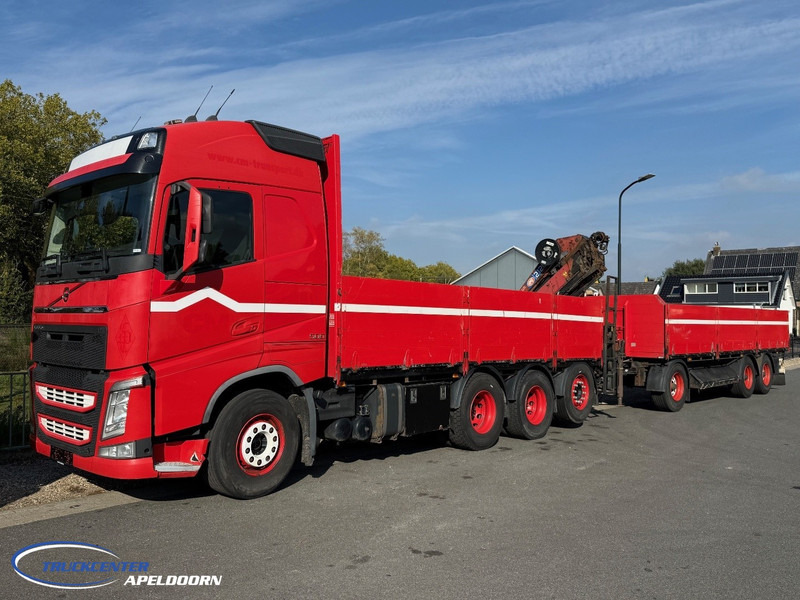 Volvo FH 500 8x4, HMF 2120 K4 + Rotator, + Krone trailer - Truk flatbed, Truk derek: gambar 1 Volvo FH 500 8x4, HMF 2120 K4 + Rotator, + Krone trailer - Truk flatbed, Truk derek: gambar 1