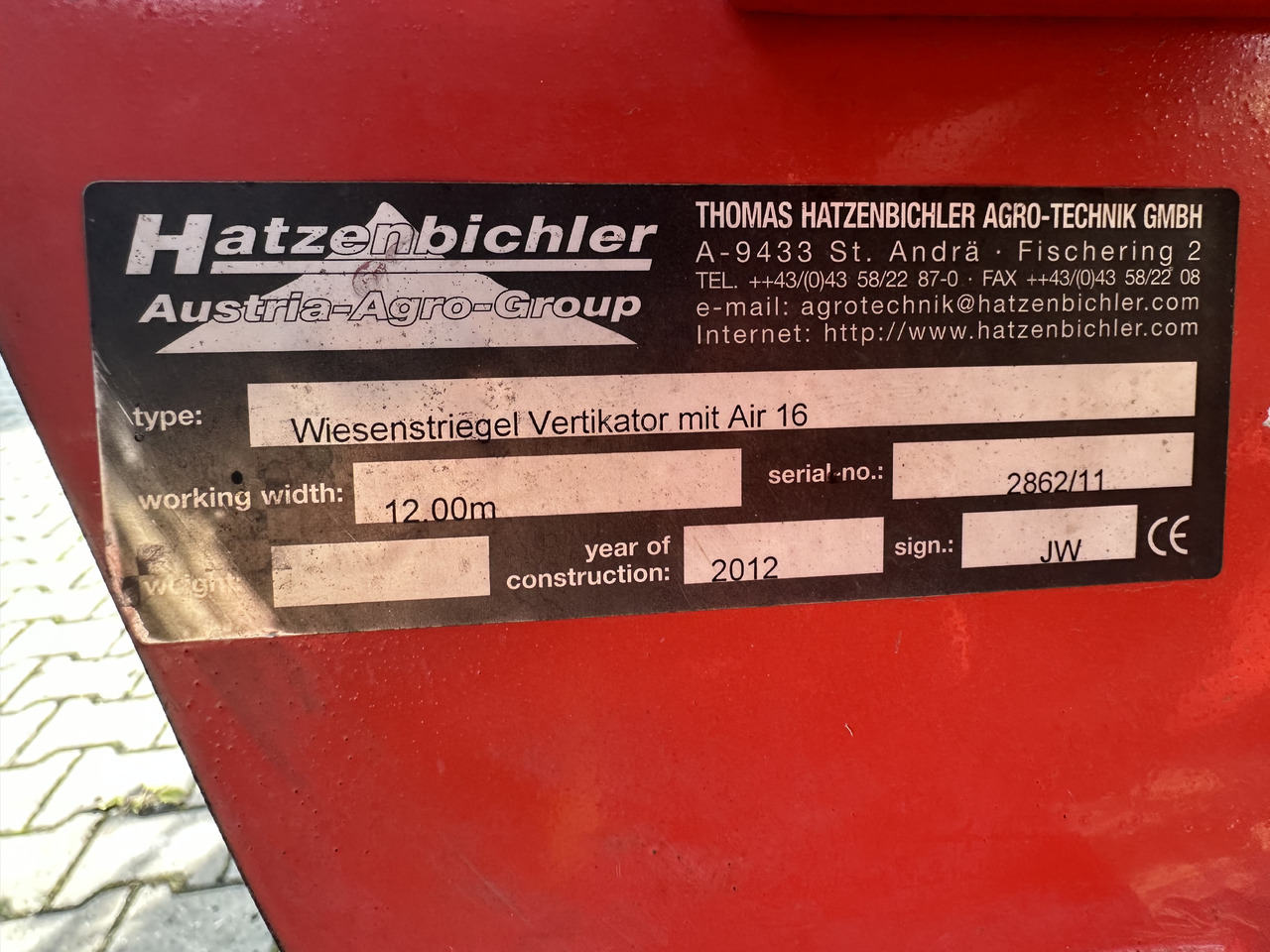 Hatzenbichler AIR 16 - Garu gerigi pegas: gambar 4 Hatzenbichler AIR 16 - Garu gerigi pegas: gambar 4